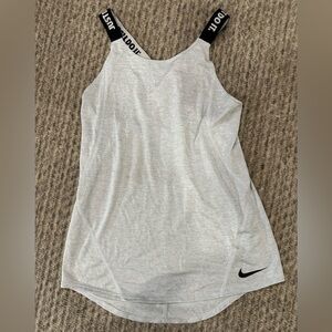Little girls Nike Dri-Fit tank in light Heather gray and black, NWOT!